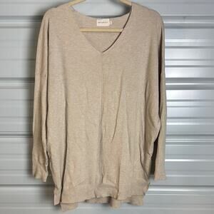 Dreamers Tan Oversized Tunic Blouse